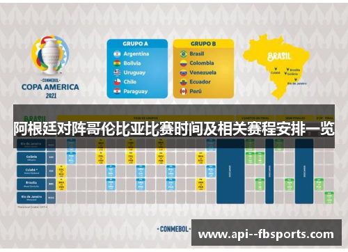 阿根廷对阵哥伦比亚比赛时间及相关赛程安排一览
